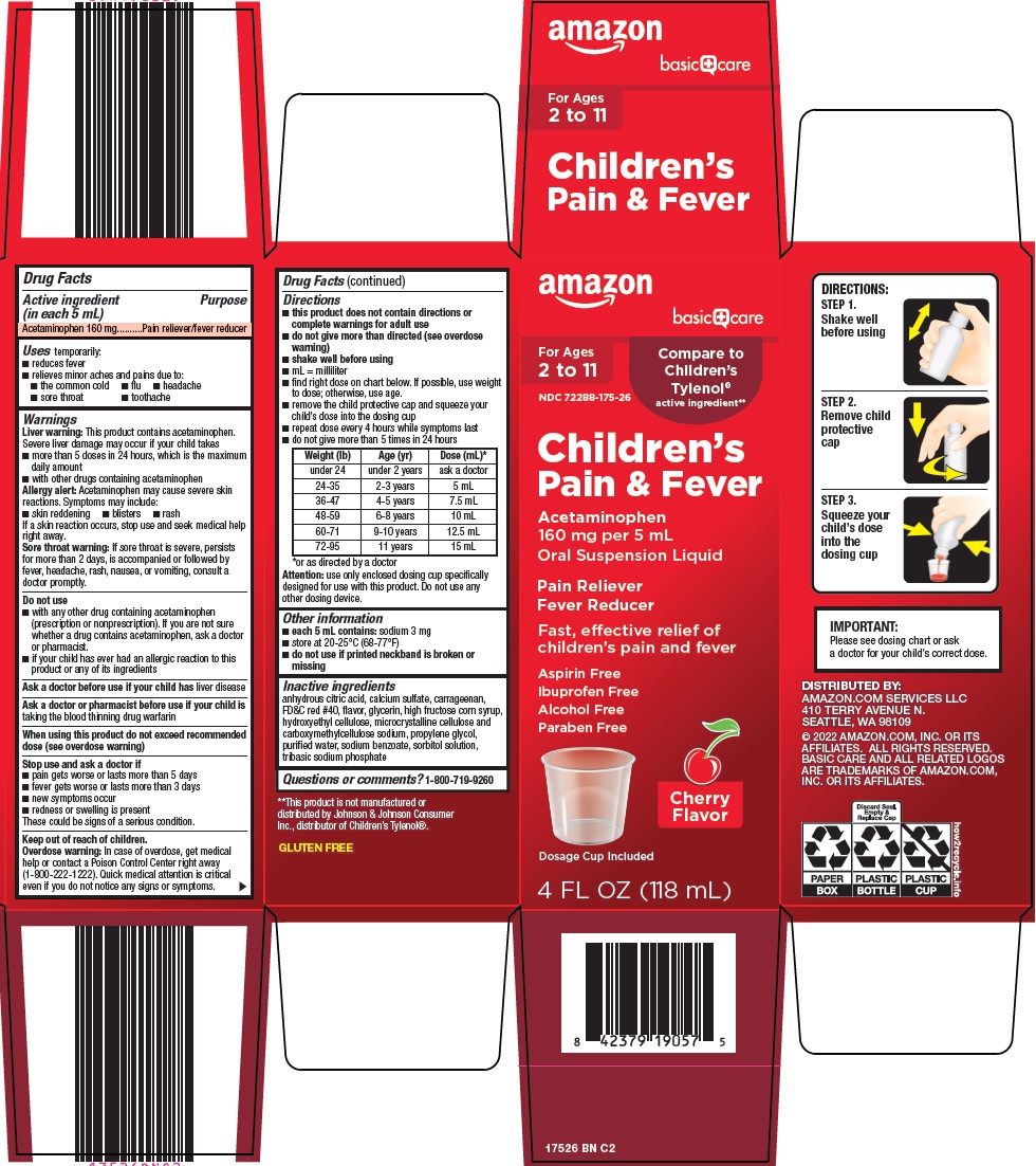 Pill image for Amazon Children’s Pain & Fever Drug Facts