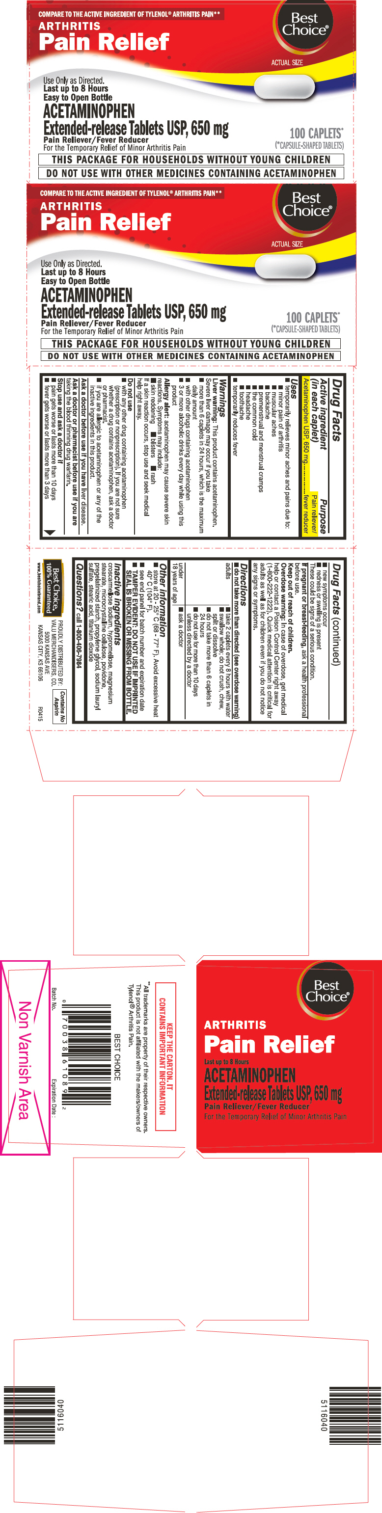 Pill image for Acetaminophen - Apap Arthritis