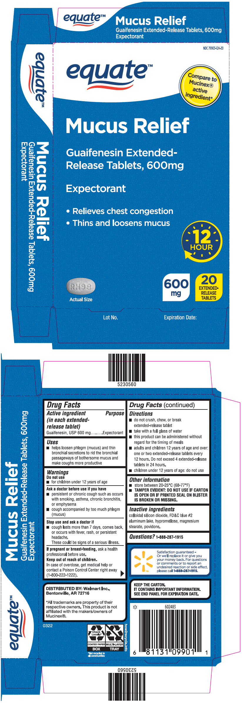 Pill image for Guaifenesin Extended-release Tablets, 600 Mg