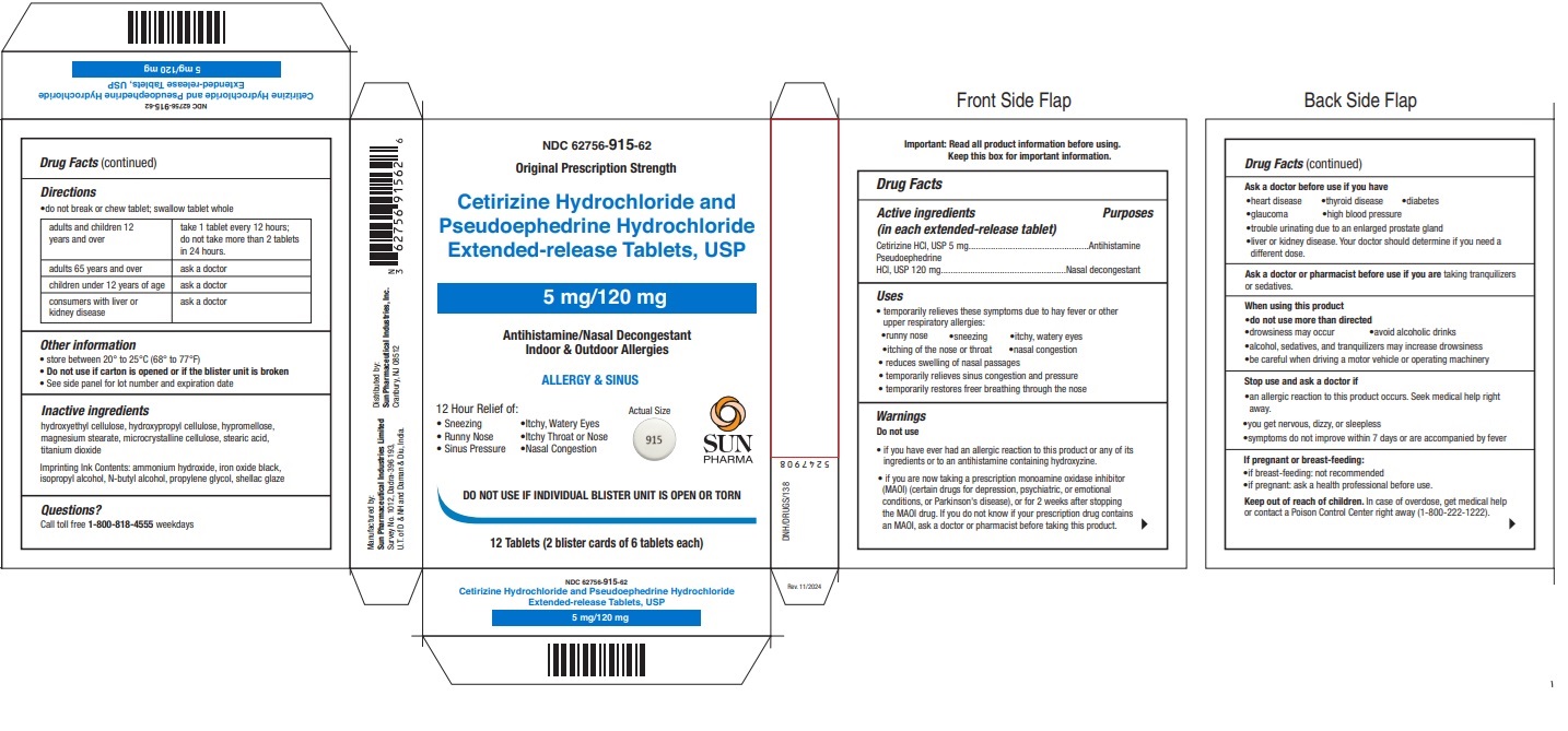 Pill image for Cetirizine Hydrochloride And Pseudoephedrine Hydrochloride Extended-release Tablets, Usp