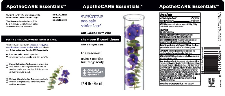 Pill image for Apothecare Essentials Eucalyptus Sea Salt Violet Leaf 2in1 Anti-dandruff Shampoo & Conditioner