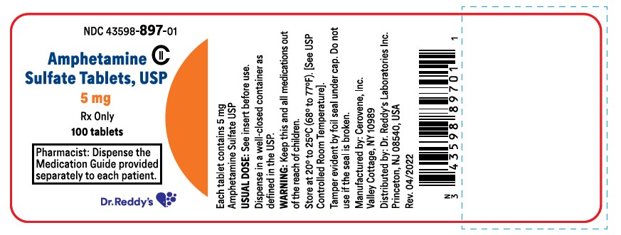 Pill image for Amphetamine Sulfate Tablets, Usp Cii