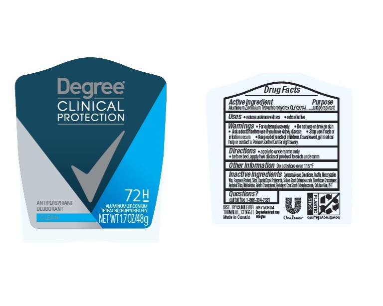 Pill image for Degree Clinical Protection Clean 72h Antiperspirant Deodorant