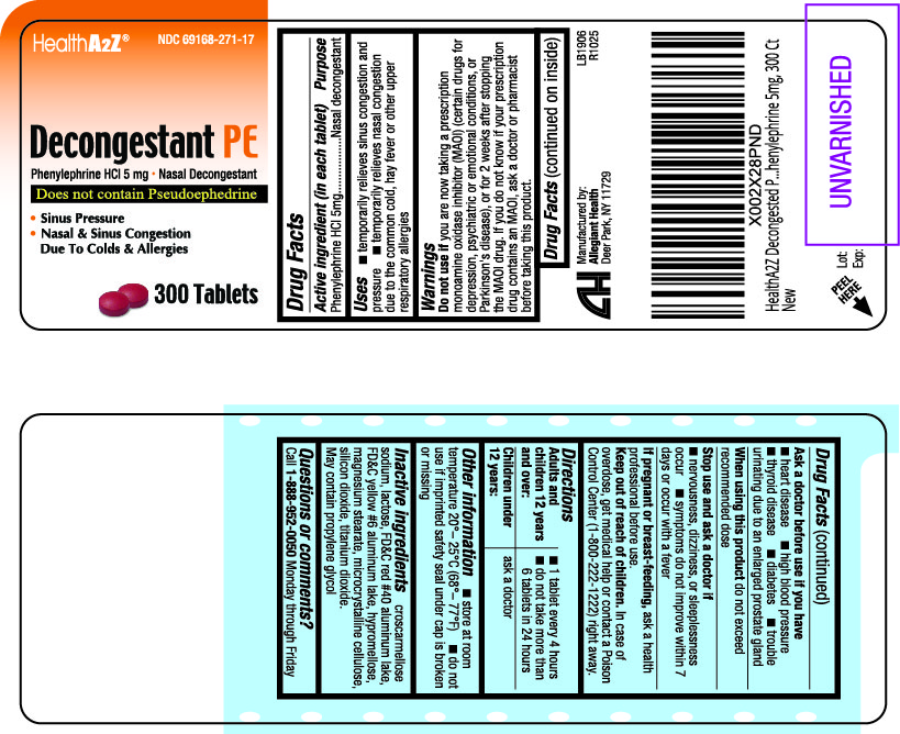 Pill image for 271 - Phenylephrine Hcl 5mg