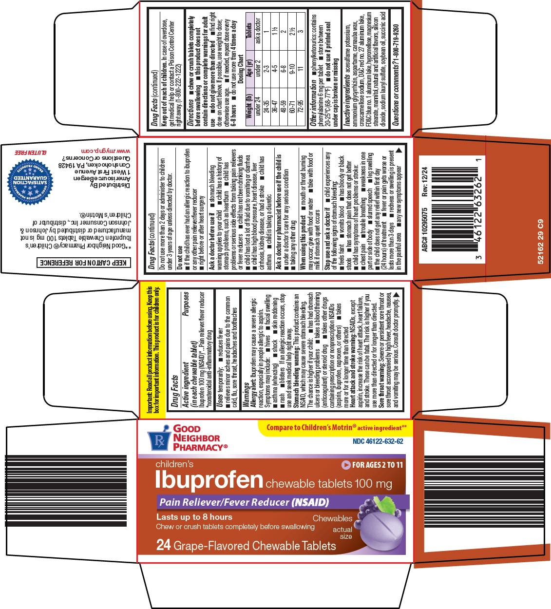 Pill image for Amerisource Bergen Children’s Ibuprofen Drug Facts