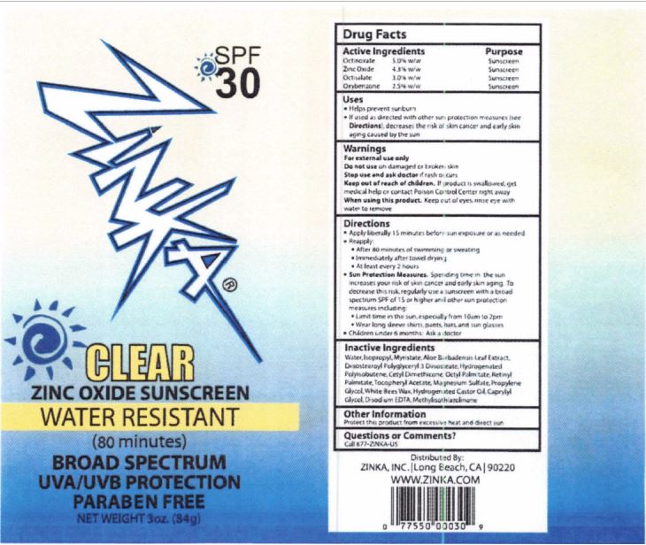 Pill image for Zinka Clear Zinc Oxide Sunscreen