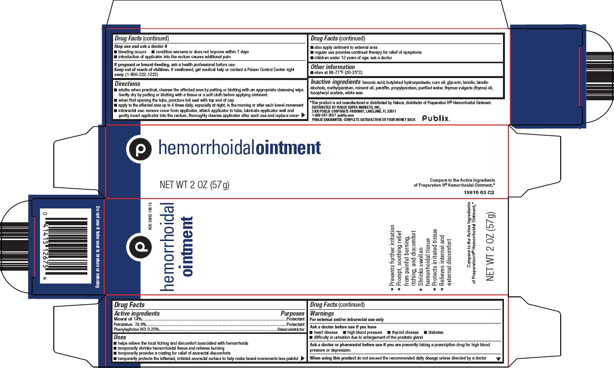 Pill image for Publix Super Markets, Inc. Hemorrhoidal Ointment Drug Facts