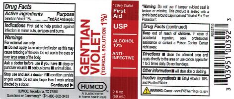 Pill image for Humco Gentian Violet 1%