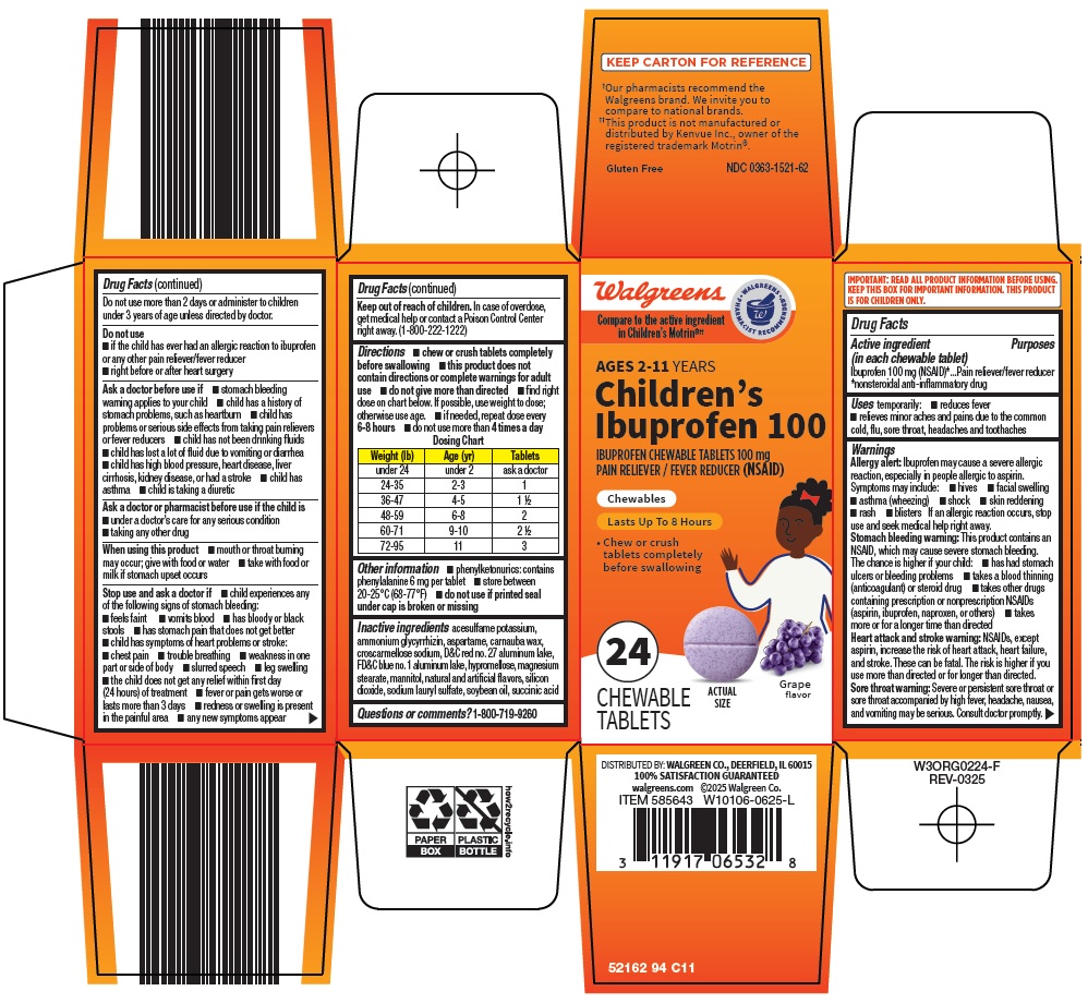 Pill image for Walgreen Co. Children’s Ibuprofen 100 Drug Facts