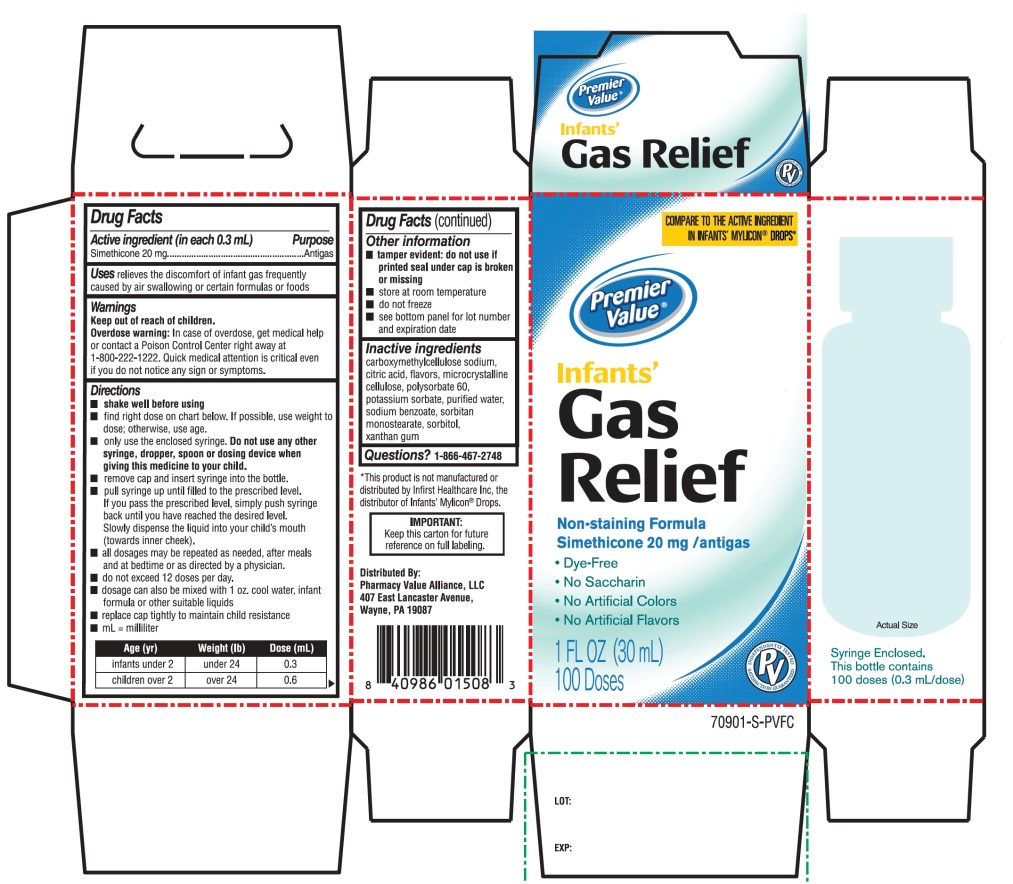 Pill image for Premier Value Infants' Drops Gas Relief Drug Facts