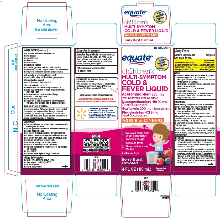 Pill image for Equate Children's Multi-symptom Cold & Fever Liquid