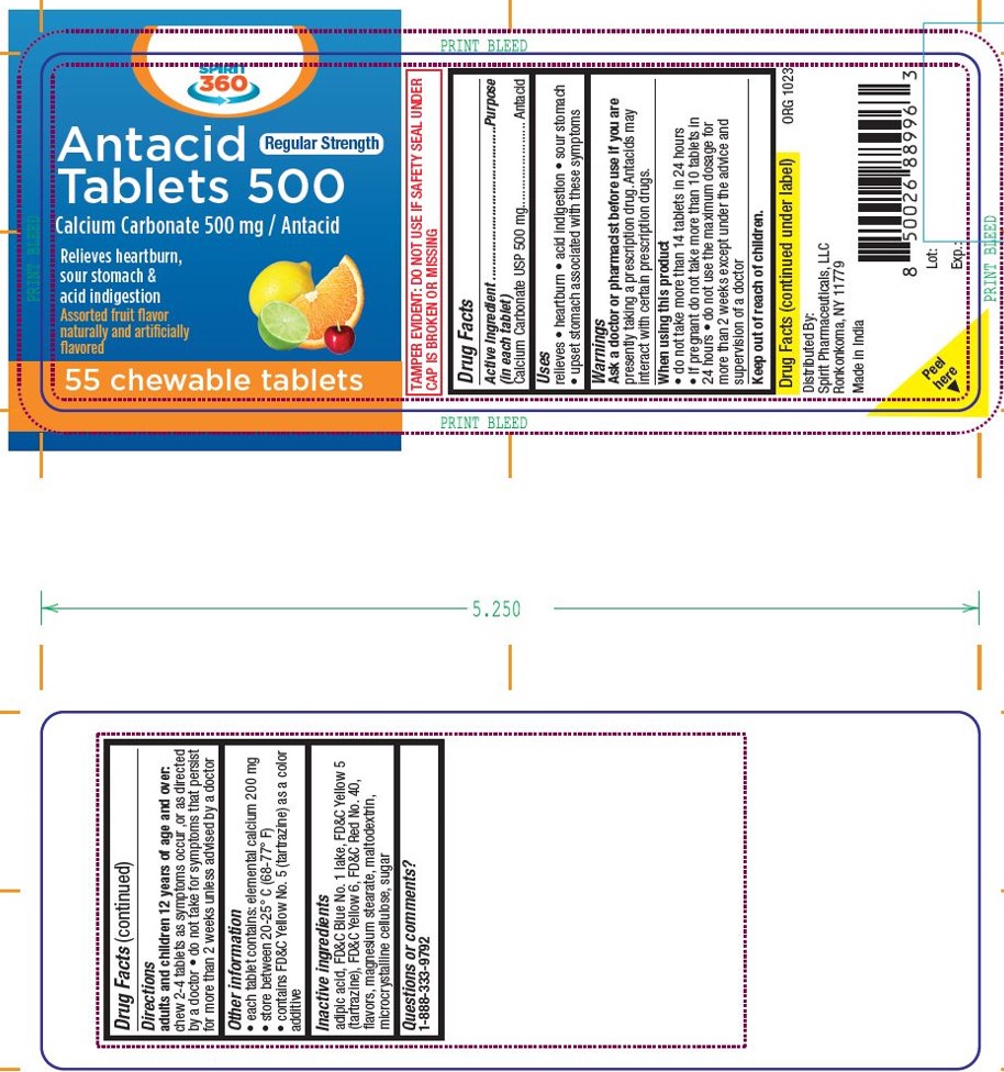 Pill image for Spirit 360 Antacid Tablets
