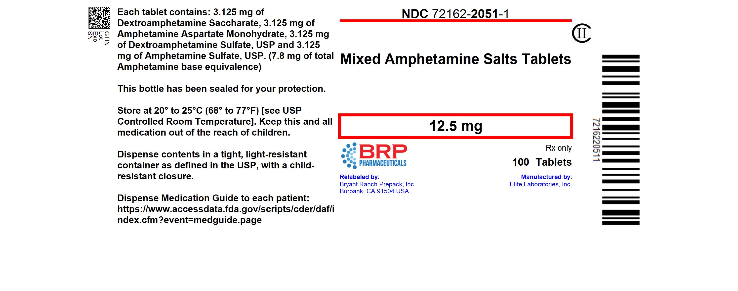 Pill image for Dextroamphetamine Saccharate, Amphetamine Aspartate Monohydrate, Dextroamphetamine Sulfate And Amphetamine Sulfate Tablets