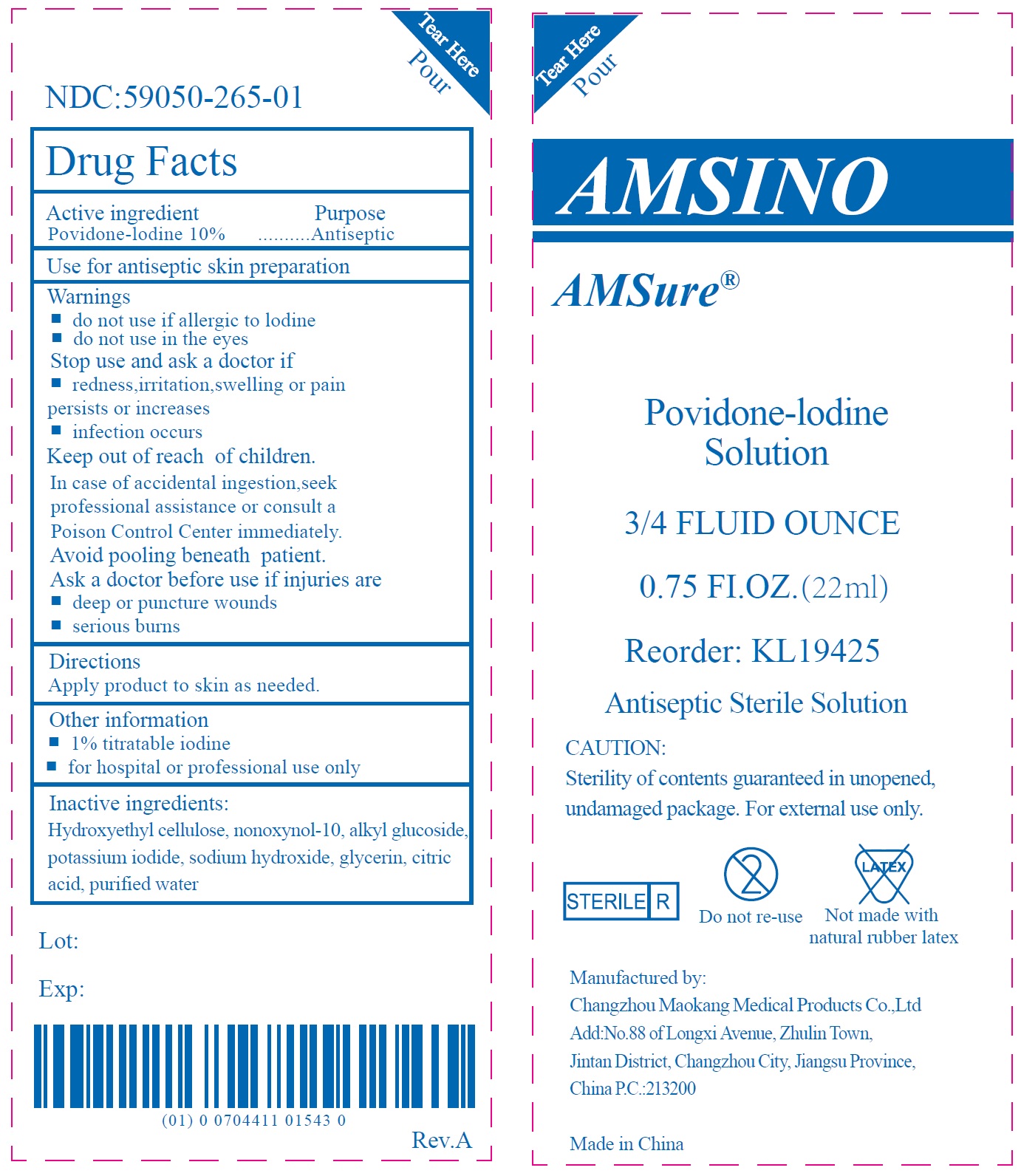 Pill image for Amsino 10% Povidone-iodine Solution 3/4 Fluid Ounce