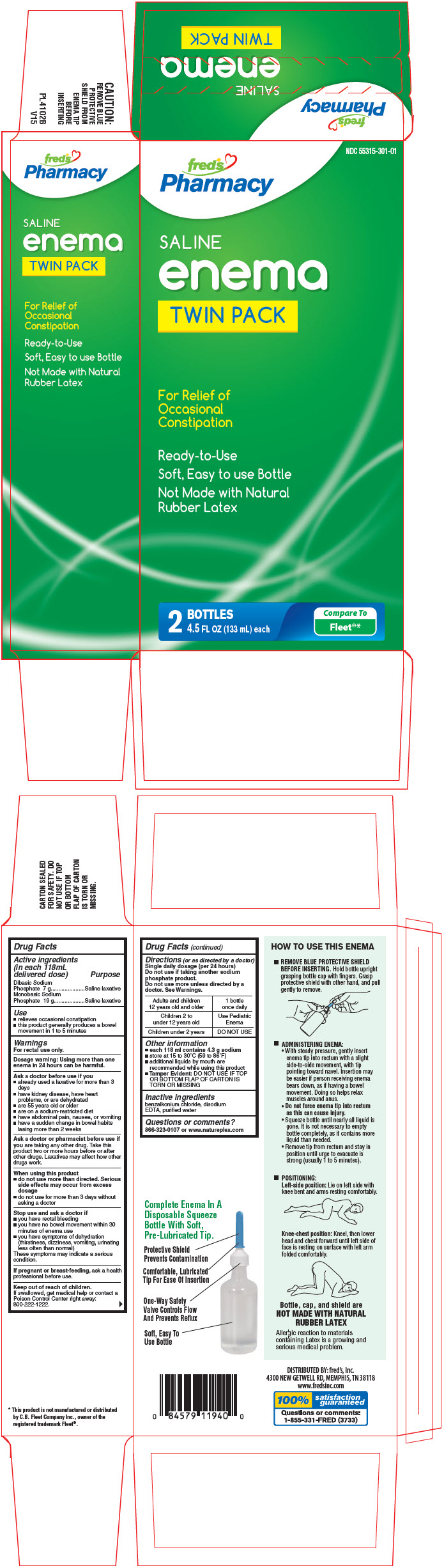 Pill image for Fred's Saline Enema Twin Pack