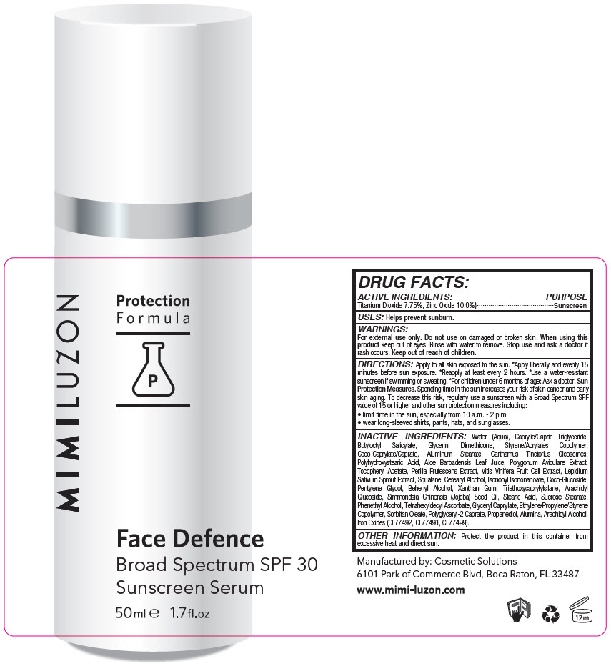 Pill image for Mimi Luzon - Face Defence Broad Spectrum Spf 30 Sunscreen Serum (tinted)