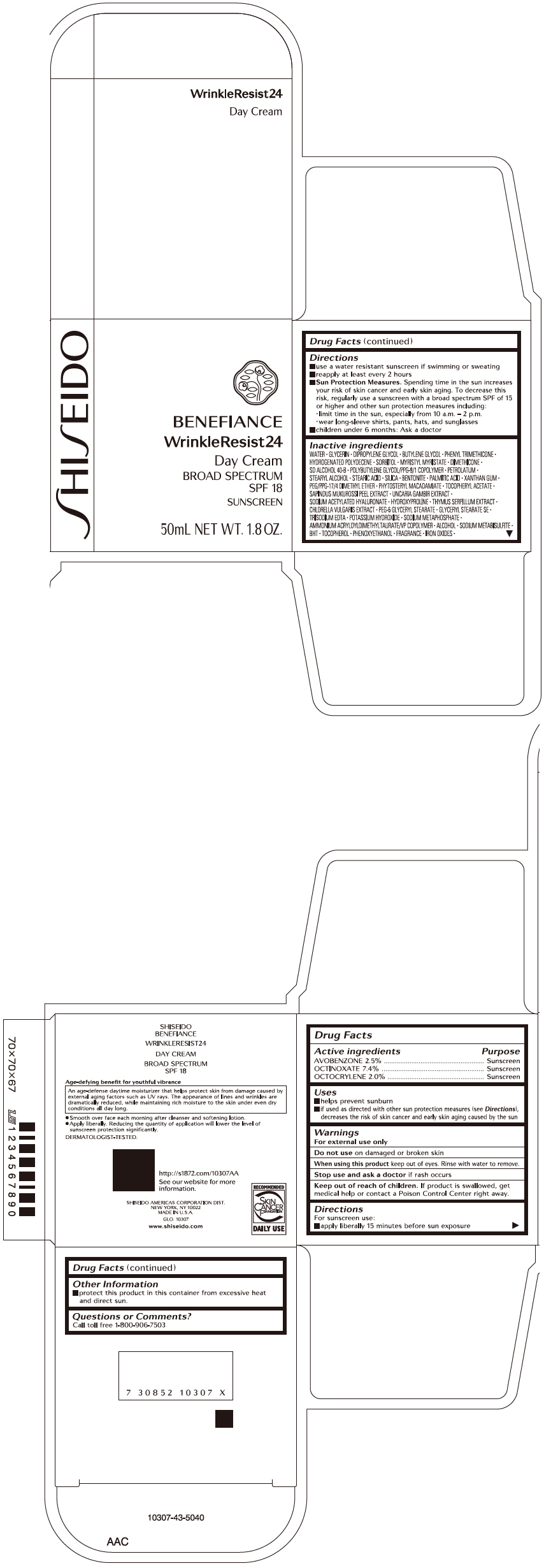 Pill image for Shiseido Benefiance Wrinkleresist24 Day Cream