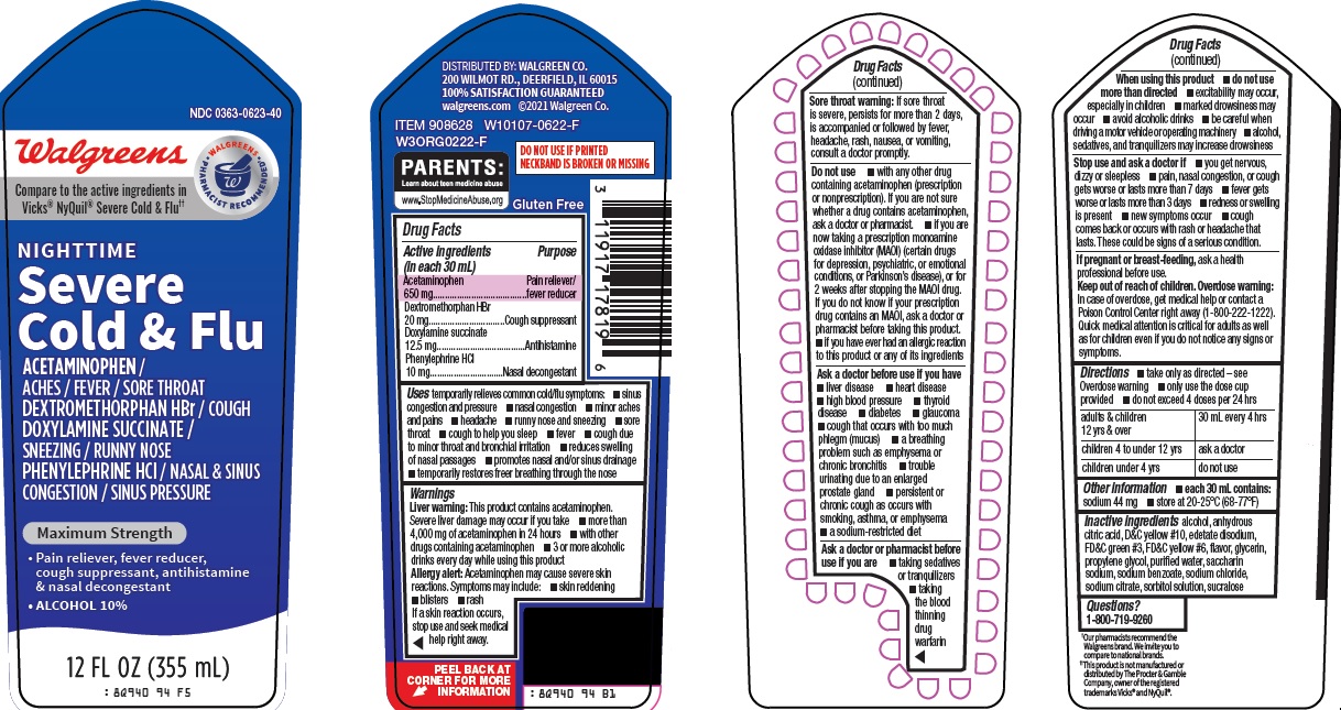 Pill image for Walgreen Co. Severe Cold & Flu Drug Facts