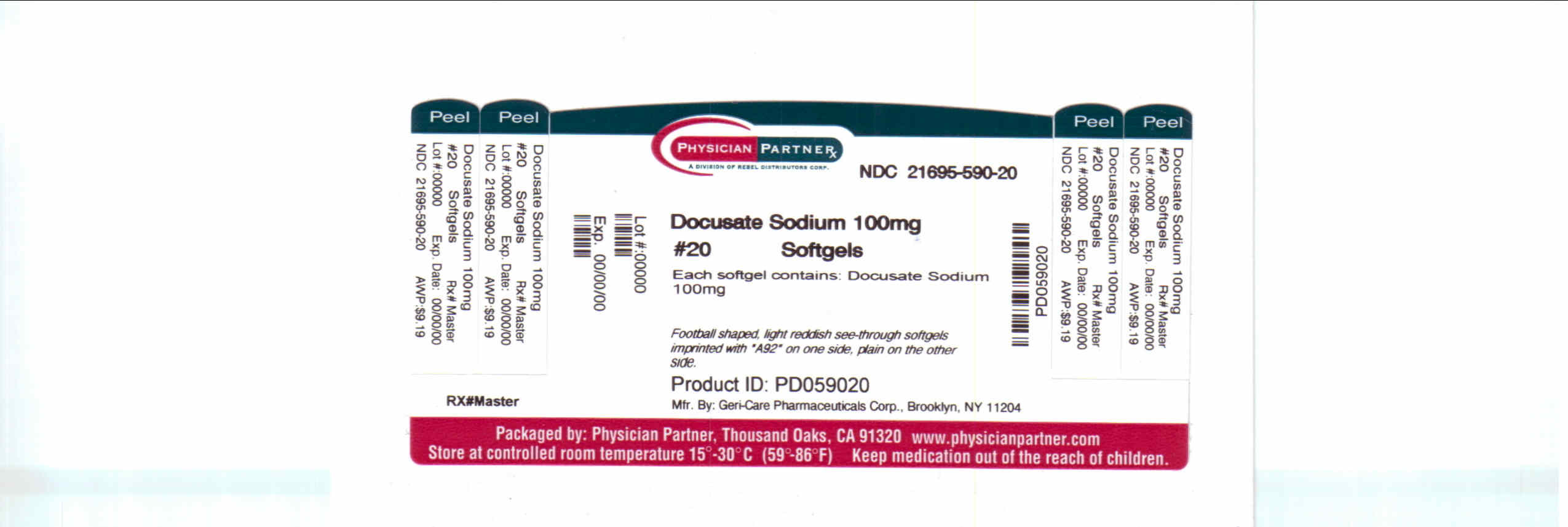 Pill image for Docusate Sodium Drug Facts