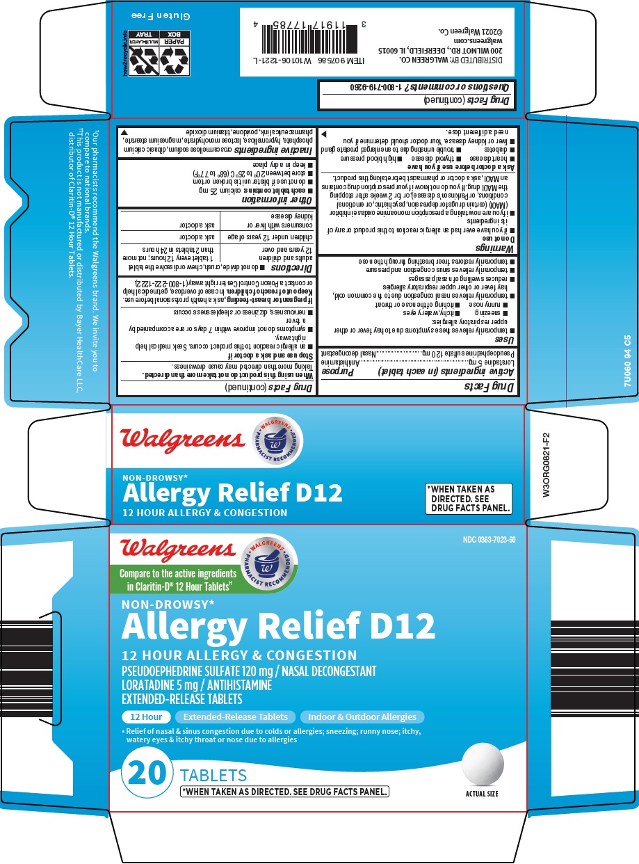 Pill image for Walgreen Co. Allergy Relief D12 Drug Facts