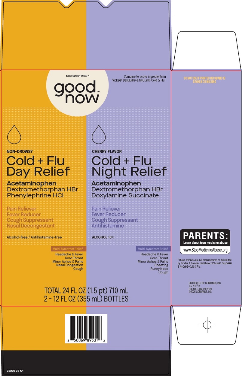 Pill image for Gobrands, Inc. Cold And Flu Day Relief Cold And Flu Night Relief Drug Facts