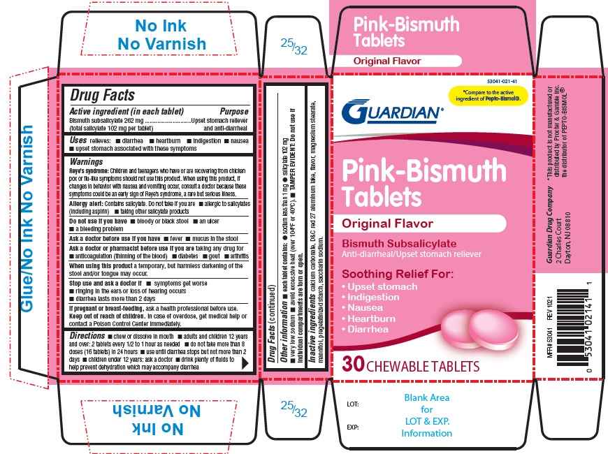 Pill image for Guardian Pink-bismuth