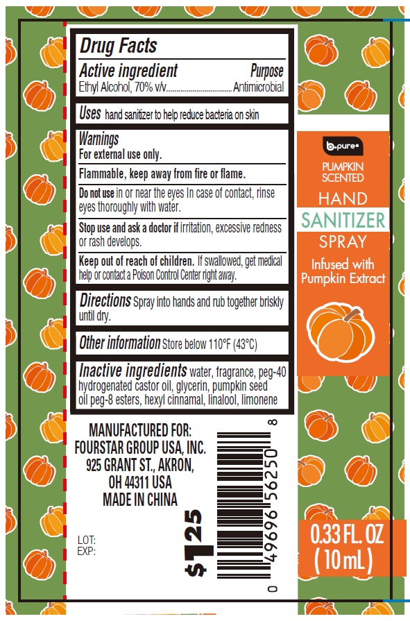 Pill image for B-pure Hand Sanitizer Spray, Pumpkin Scented