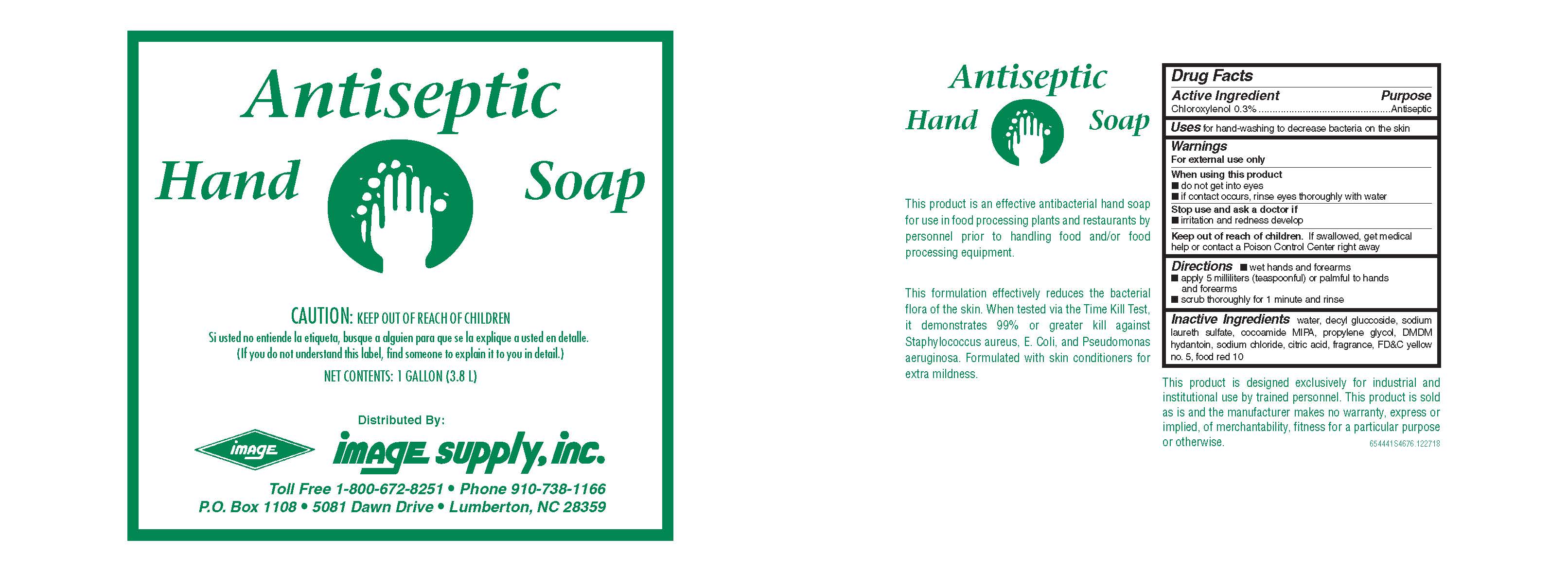 Pill image for Antiseptic Hand Soap 6544 Drug Facts And Label