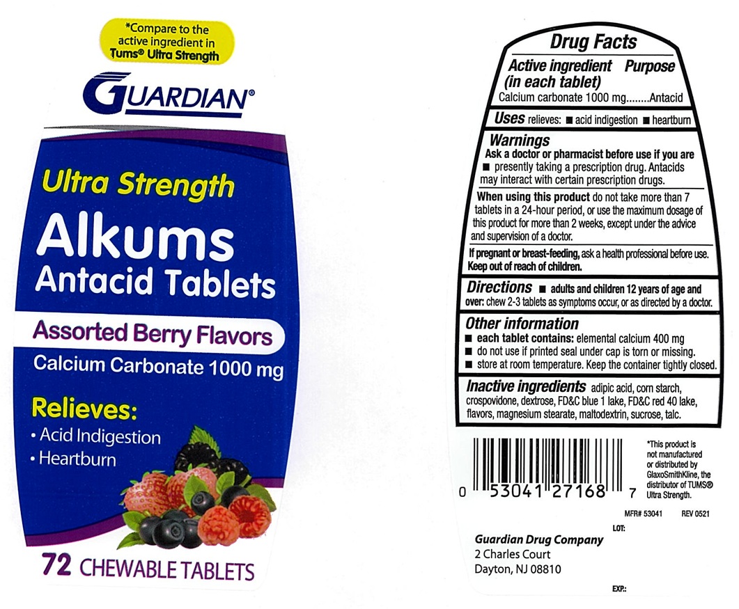 Pill image for Ultra Strength Antacid Assorted Berry