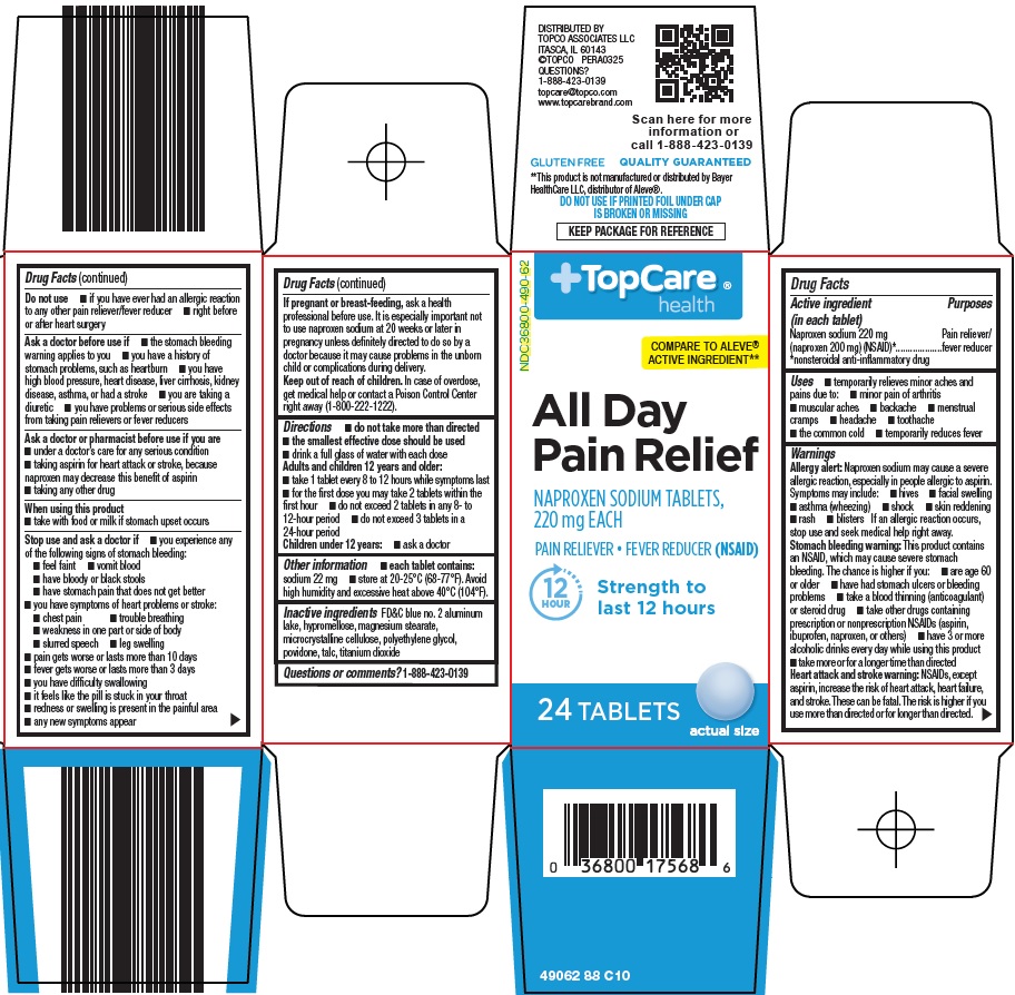 Pill image for Topco Associates Llc. All Day Pain Relief Drug Facts