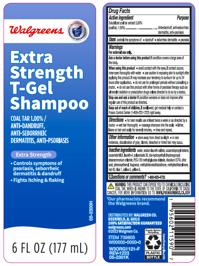 Pill image for Walgreens Extra Strength T-gel Shampoo
