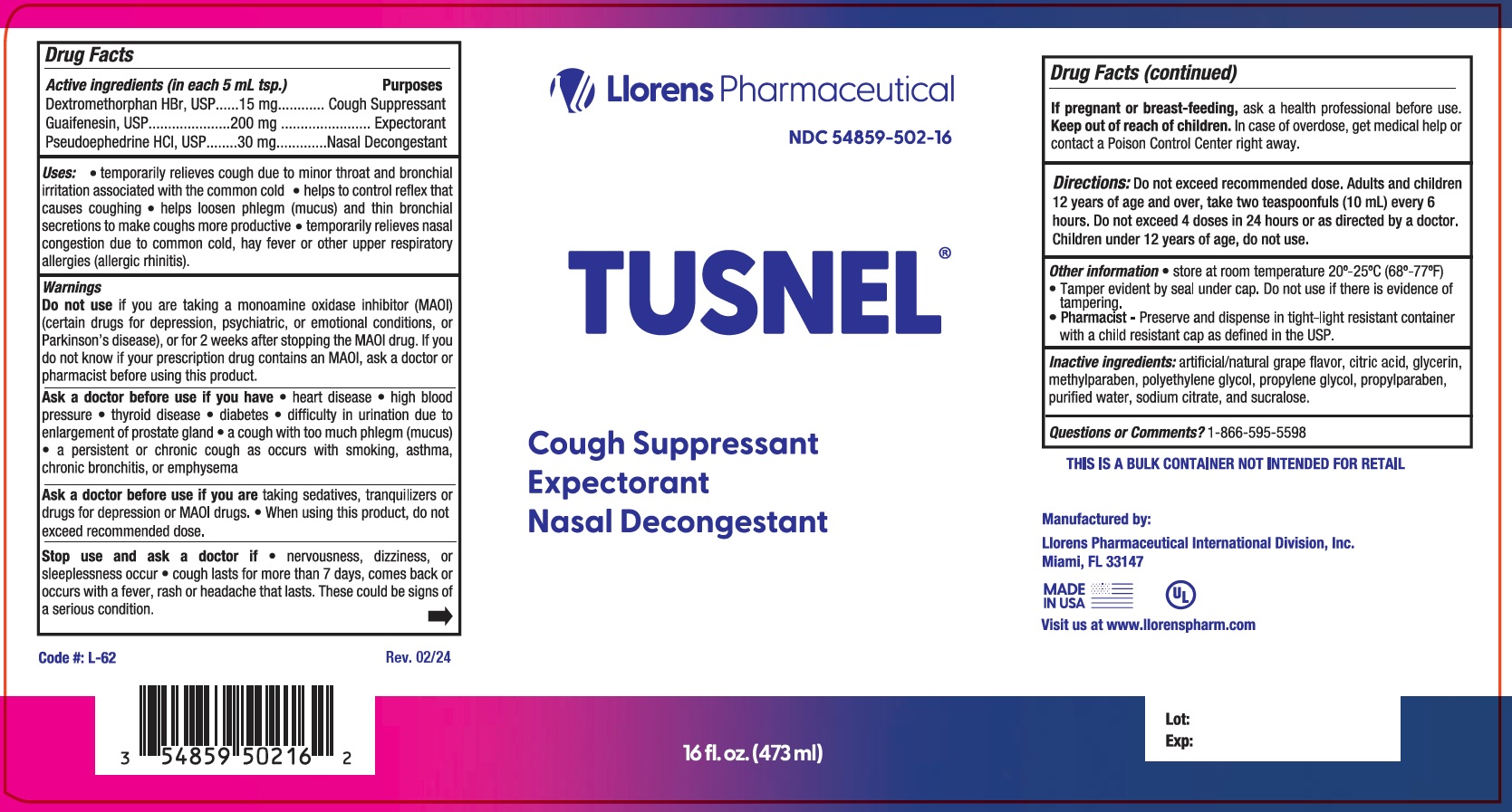 Pill image for Llorens- Tusnel 502
