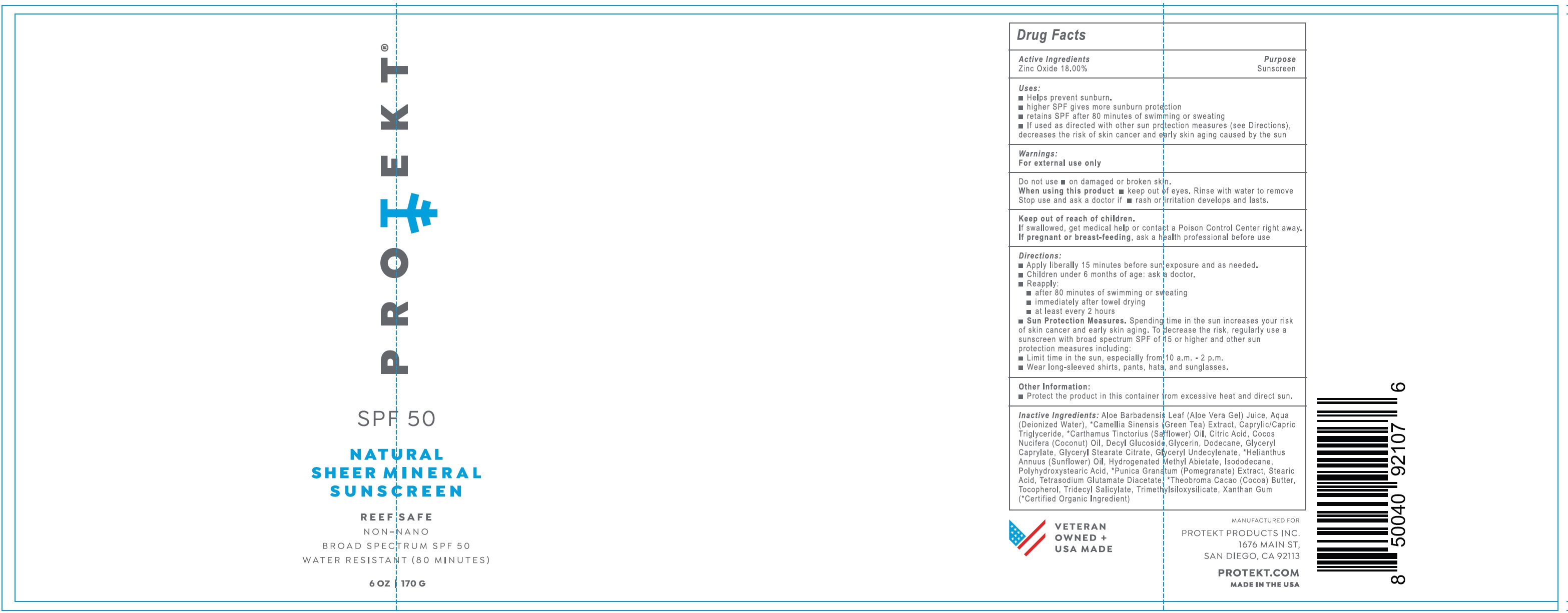 Pill image for Protekt Spf-50 Sheer Mineral Sunscreen