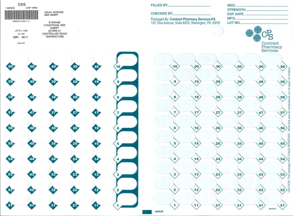 Pill image for Docusate Sodium 100 Mg