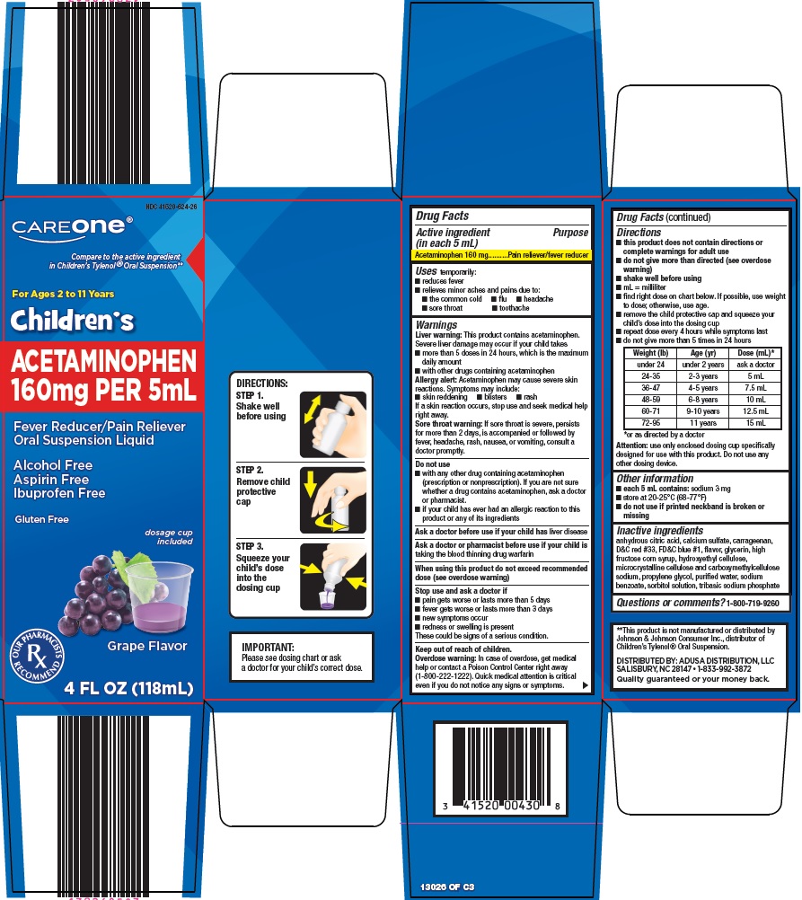 Pill image for American Sales Company Children’s Acetaminophen 160mg Per 5 Ml Drug Facts