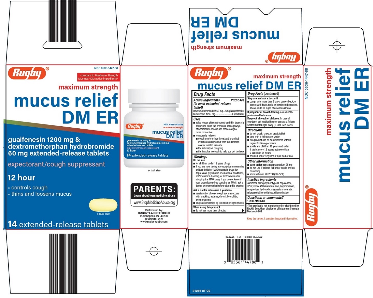 Pill image for Rugby Laboratories Mucus Relief Dm Er Drug Facts