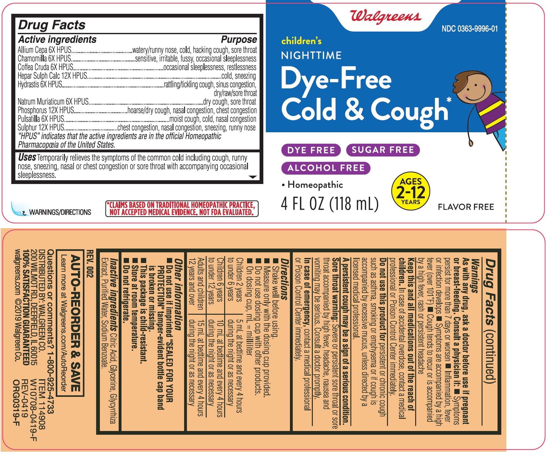 Pill image for Walgreens Children's Nighttime Dye-free Cold & Cough