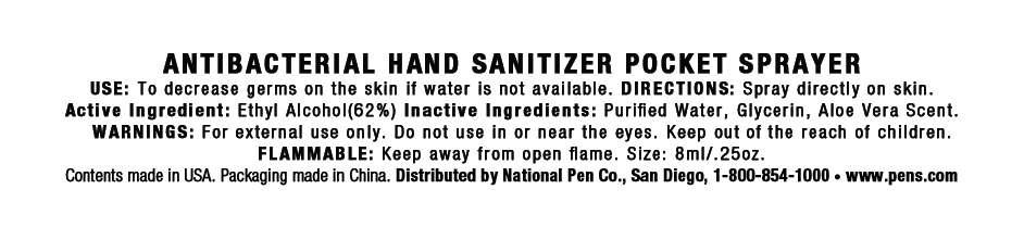 Pill image for Antibacterial Hand Sanitizer Pocket Sprayer