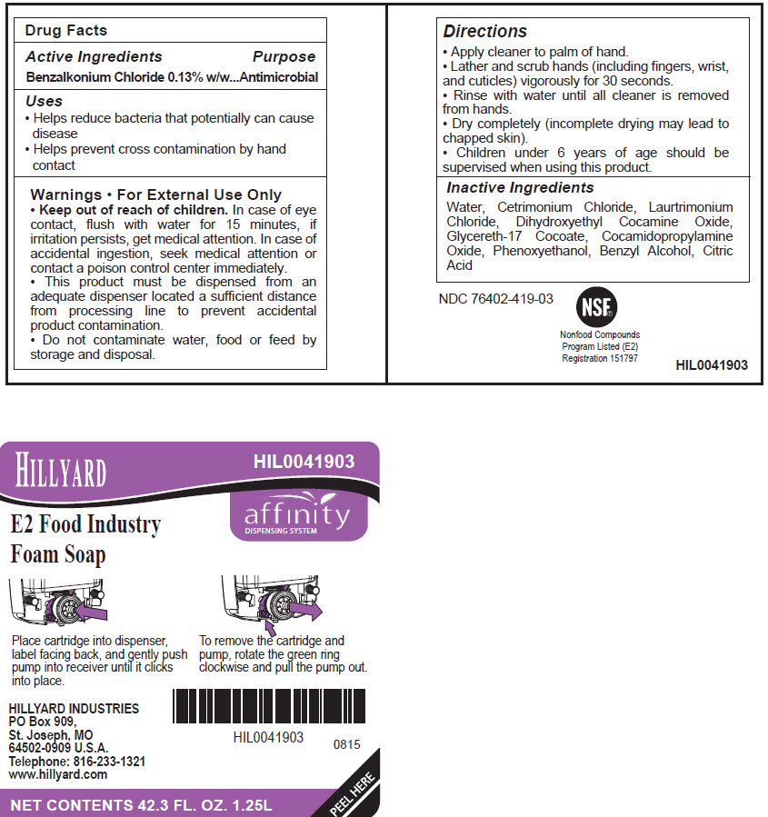 Pill image for Hillyard E2 Food Industry Foam Soap