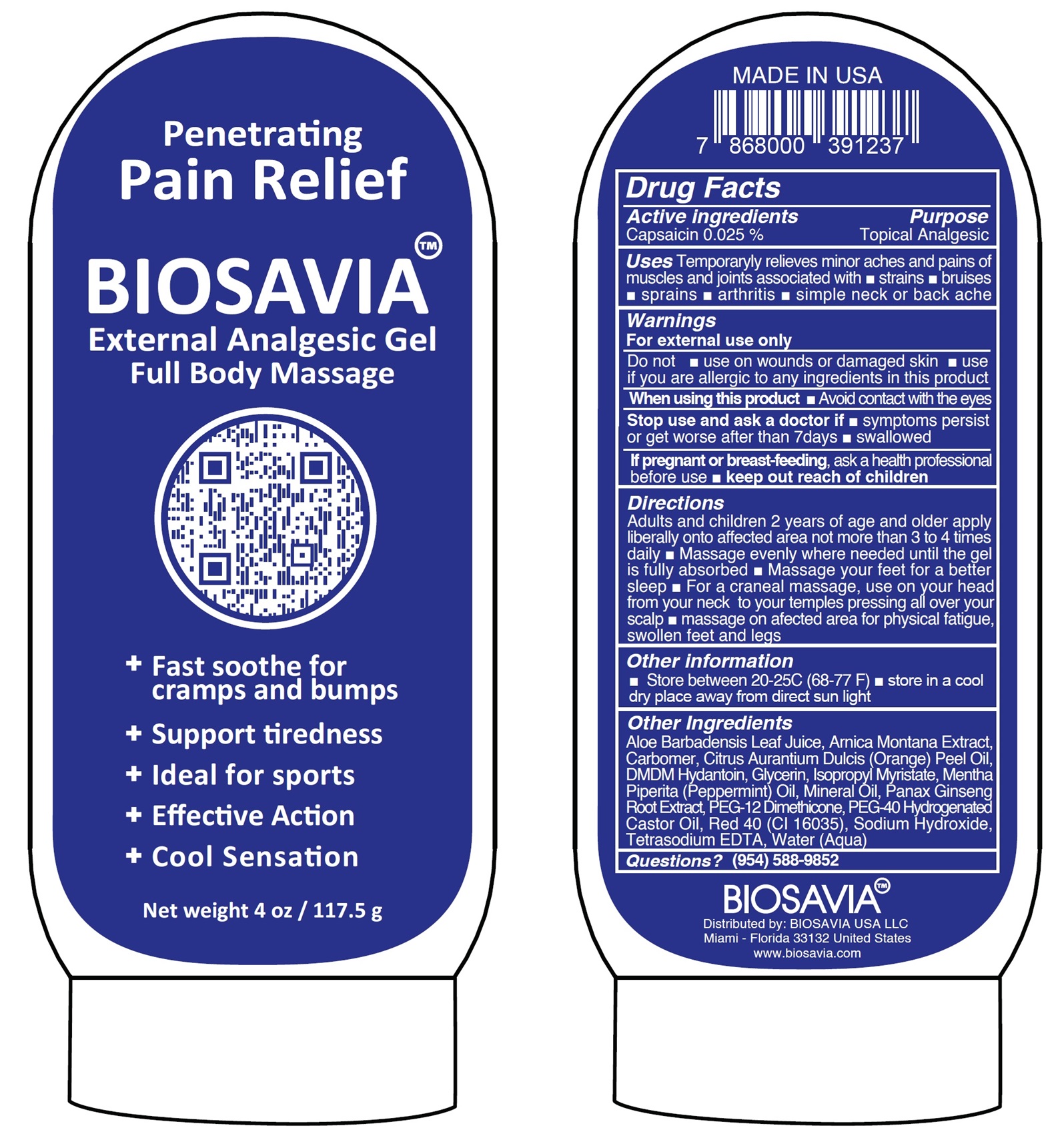 Pill image for Biosavia External Analgesic Pain Relief Gel
