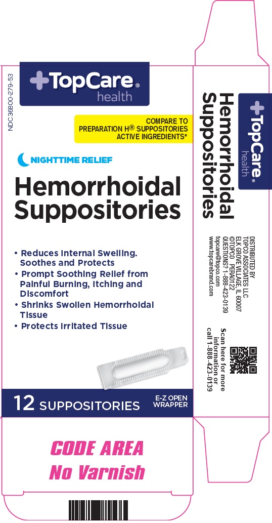 Pill image for Topco Associates Llc. Hemorrhoidal Suppositories Drug Facts