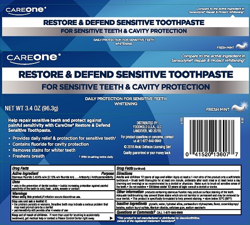 Pill image for 5820293 Care One Restore & Defend Sensitive Whitening Toothpaste