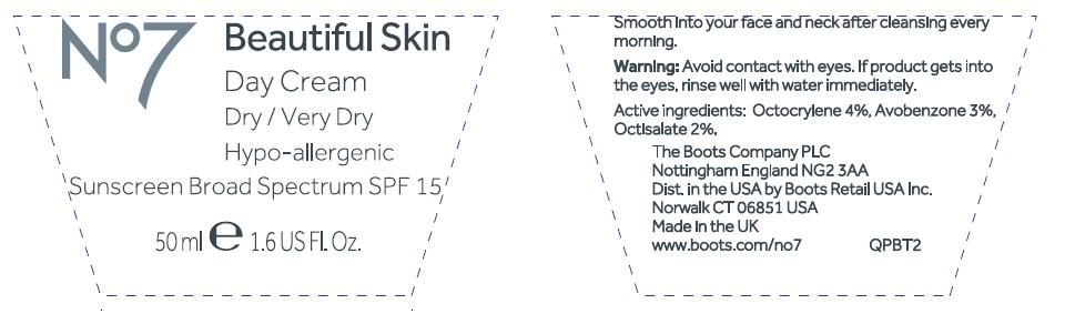 Pill image for No7 Beautiful Skin Day Cream Dry Very Dry Sunscreen Broad Spectrum Spf 15