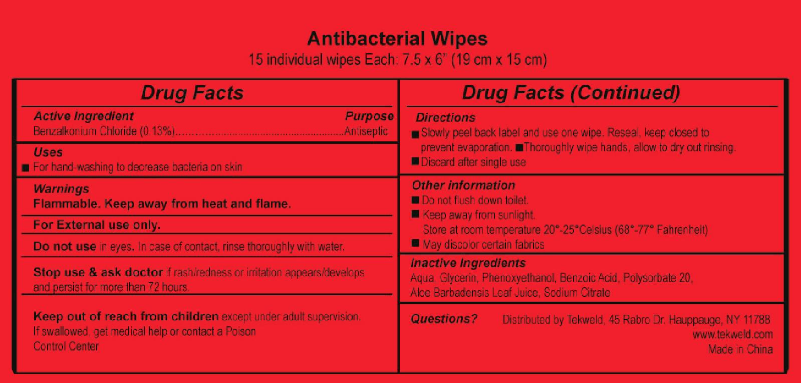 Pill image for Antibacterial Wet Wipes 15 In 1 Pack 71766-003