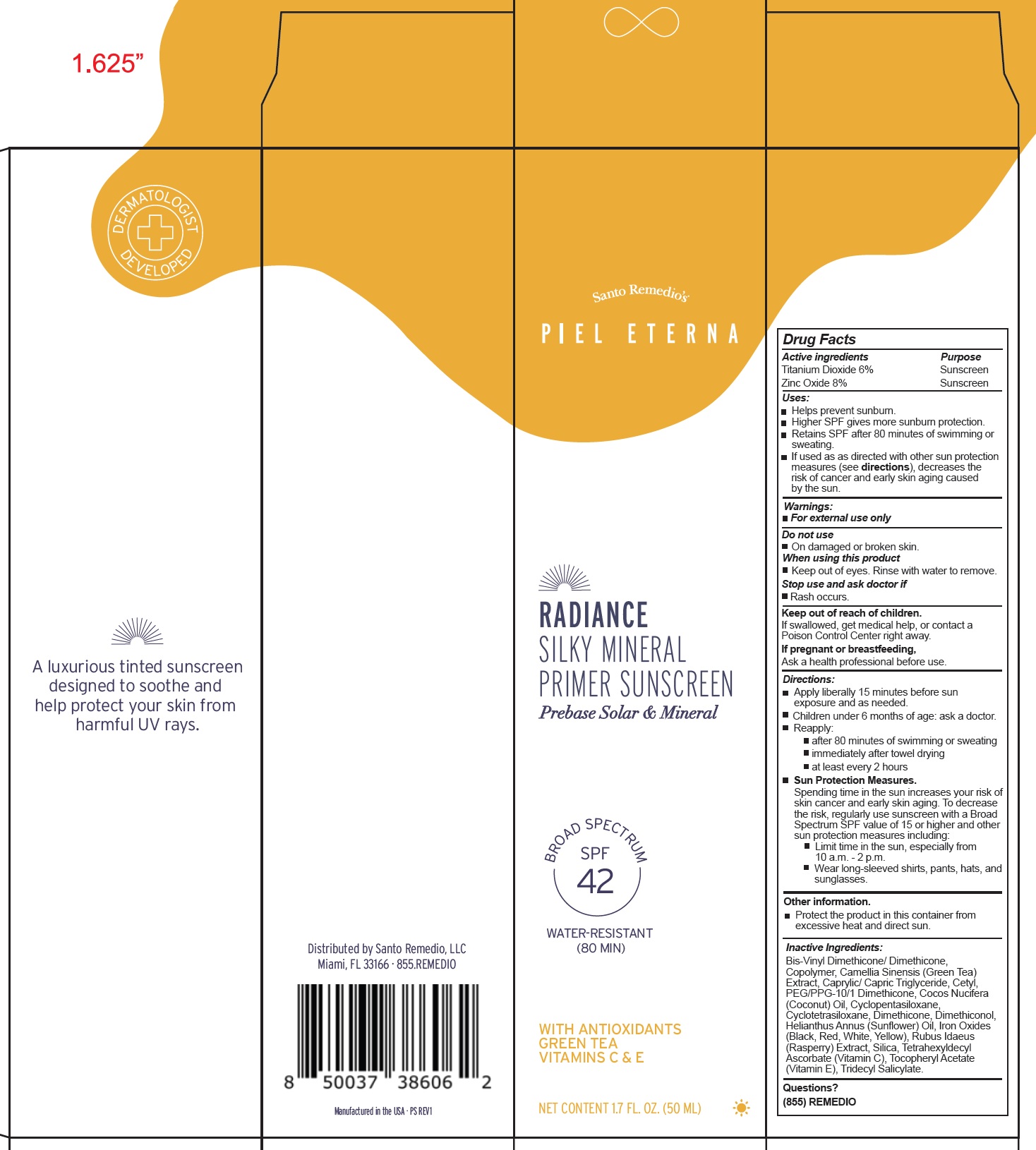 Pill image for Santo Remedio's Piel Eterna Radiance Sunscreen Primer Spf-42