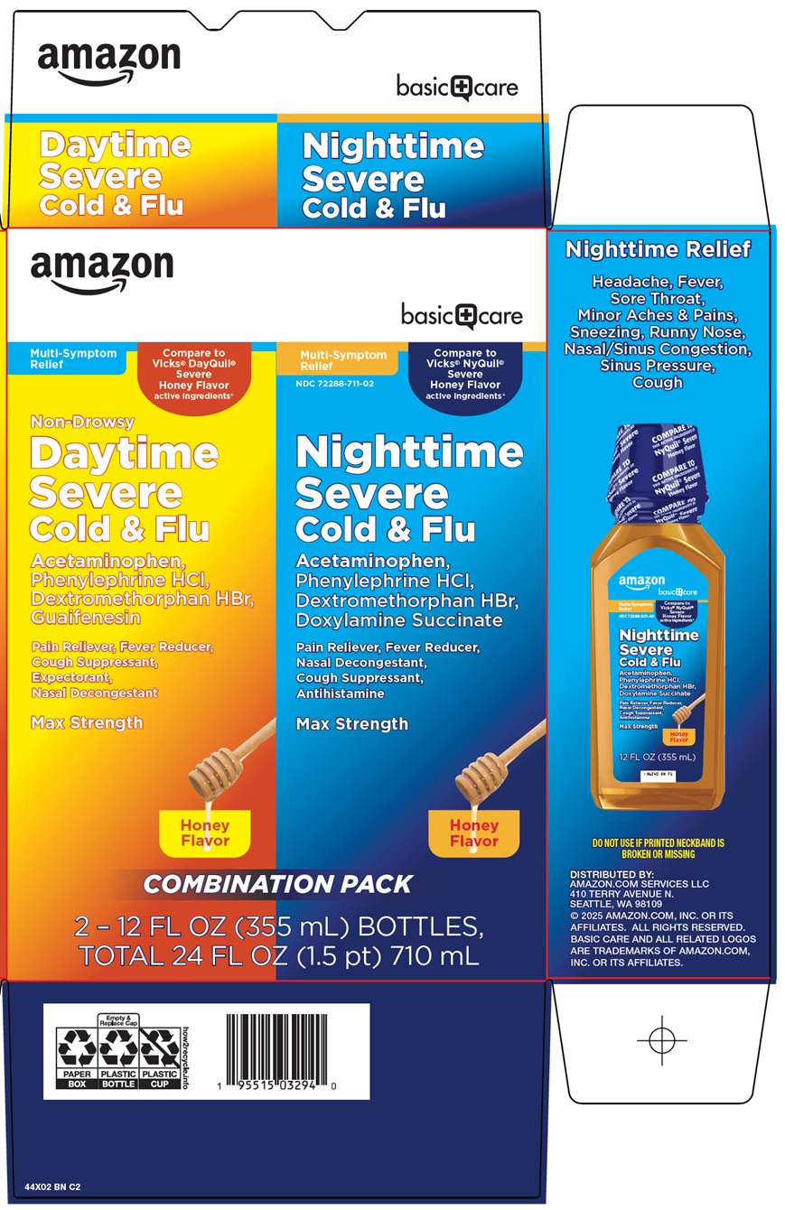 Pill image for Amazon Daytime/nighttime Severe Cold & Flu Drug Facts