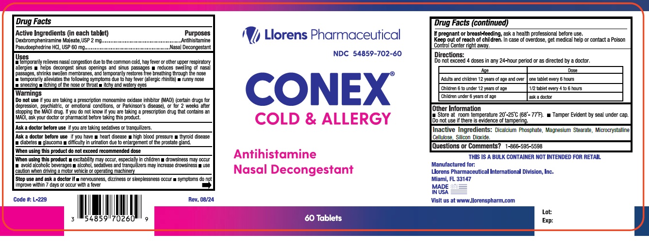 Pill image for Conex Tab Allergy 702