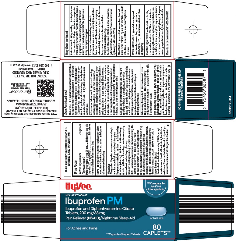 Pill image for Hy-vee, Inc. Ibuprofen Pm Drug Facts