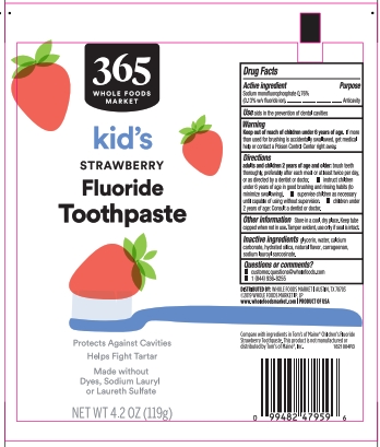 Pill image for 5820004 365 Everyday Value Kids Fluoride Toothpaste Strawberry