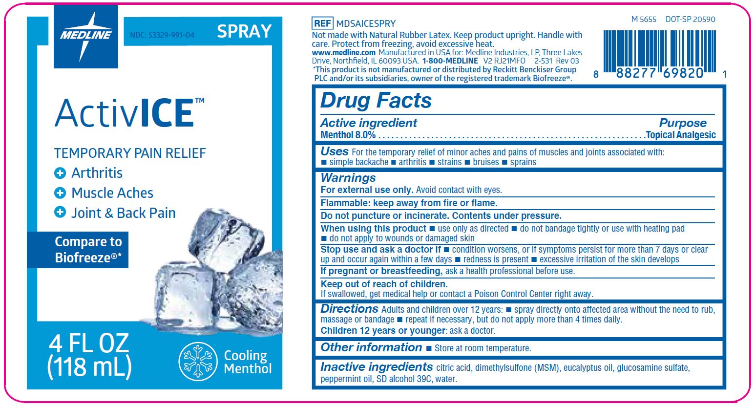 Pill image for 991 Activice Spray